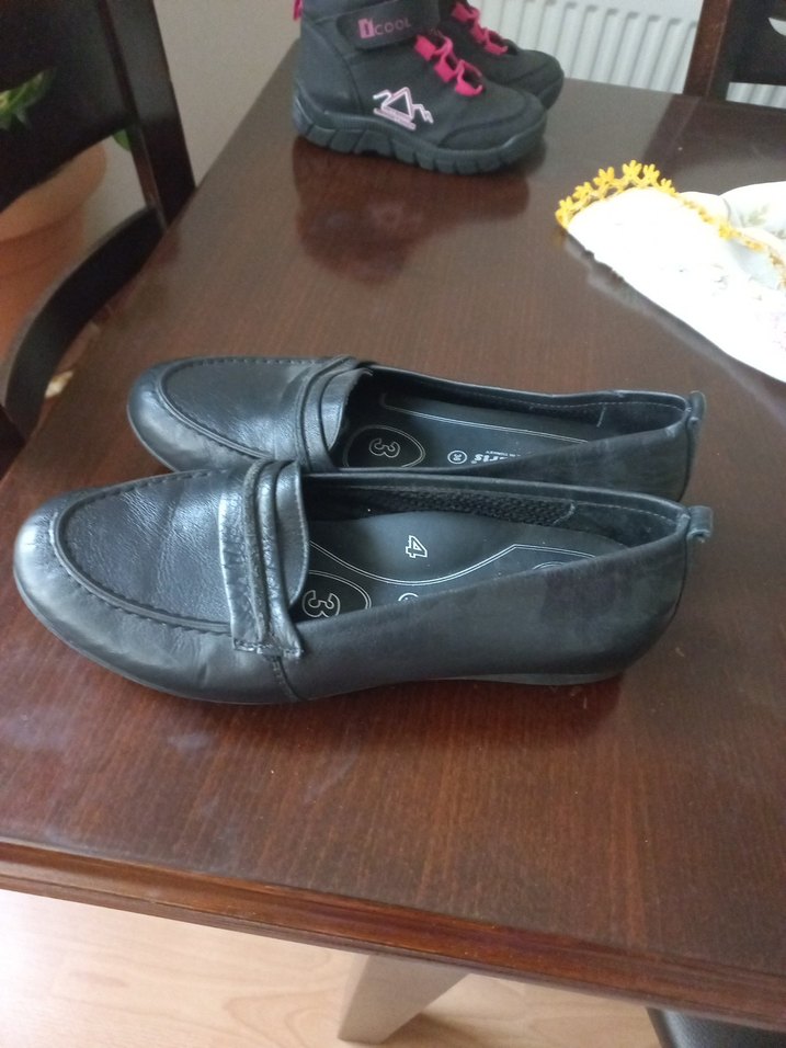 bayan Siyah Tokalı Loafer Ayakkabı - Görsel 3