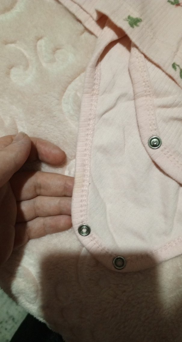 Düğmeli Nakışlı Kısa Kollu Bebek Kız Takımı - Görsel 3