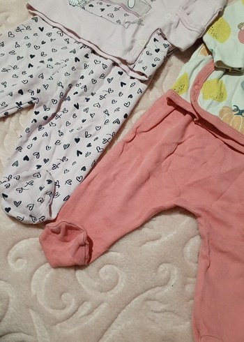 Pastel Renkli Kız Bebek Uzun Kollu yenidoğan Takım - Görsel 7