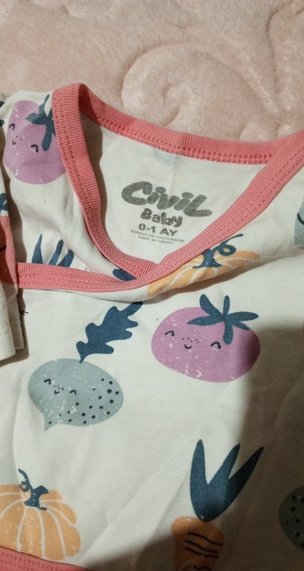 Pastel Renkli Kız Bebek Uzun Kollu yenidoğan Takım - Görsel 4