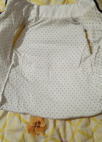 Kız Çocuk Beyaz Fermuarlı Yelek - Görsel 2