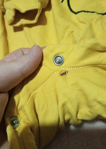 Sarı Bebek Tulum, Uzun Kollu, - Görsel 3