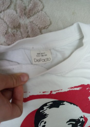 Beyaz Erkek Atatürk Baskılı Tişört - Görsel 2