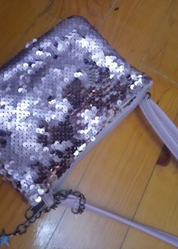 Mor Yılan Desenli Tokalı çocuk Çanta - Görsel 4