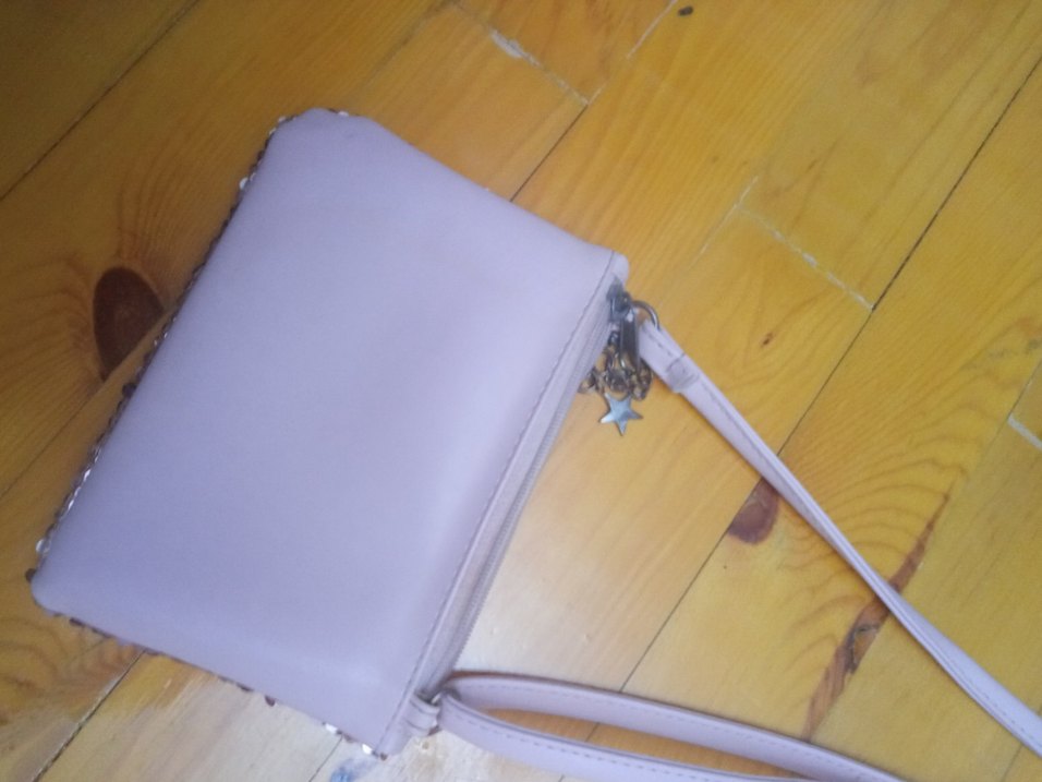 Mor Yılan Desenli Tokalı çocuk Çanta - Görsel 3