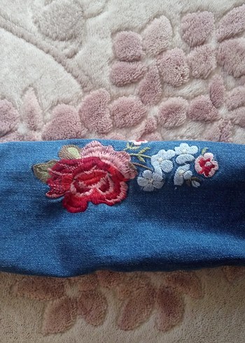 Nakışlı Koyu Mavi çocuk  Ceket - Görsel 5