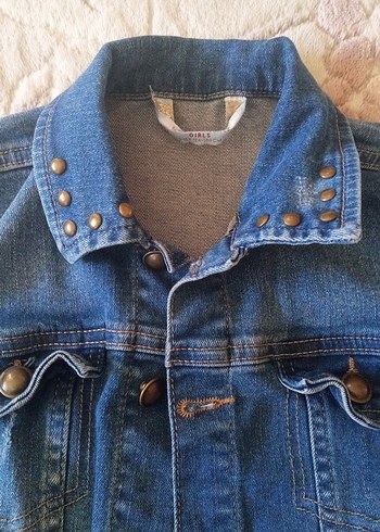 Nakışlı Koyu Mavi çocuk  Ceket - Görsel 4