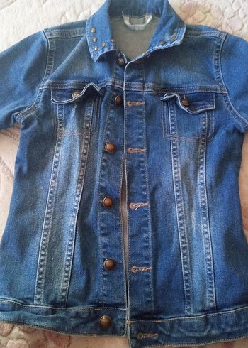 Nakışlı Koyu Mavi çocuk  Ceket - Görsel 7