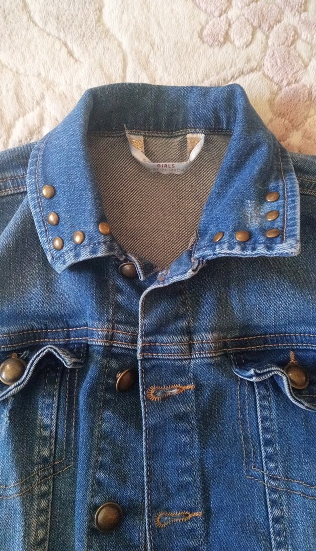 Nakışlı Koyu Mavi çocuk  Ceket - Görsel 4