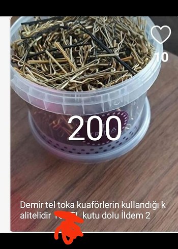 200 Adet Demir Tel Toka