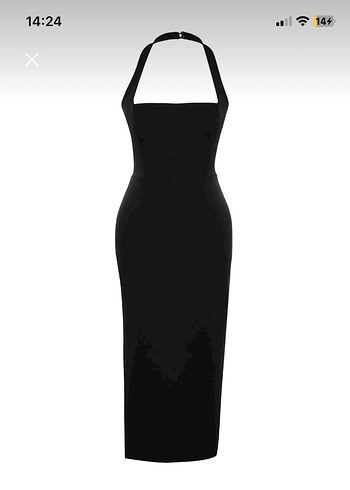 Trendyol & Milla Siyah Strappy Midi Kadın elbise