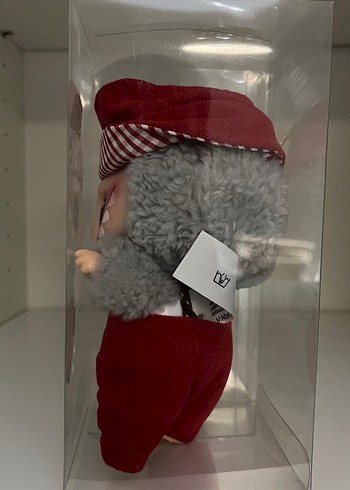 Diğer Kırmızı Şapkalı Gri Labubu Peluş Oyuncak