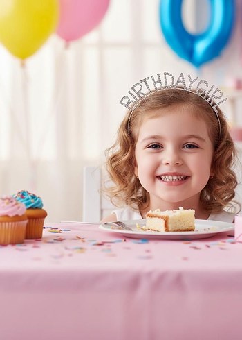 Payetli Doğum Günü Taç gümüşç - Görsel 2