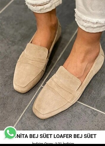 Bej babet loafer