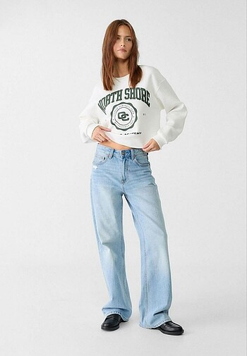 diğer Beden Stradivarius Crop Sweatshirt