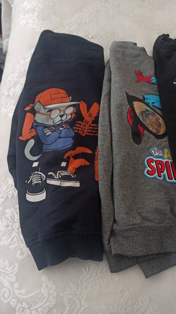 Erkek Çocuk Kapüşonlu Baskılı Rahat Eşofman - Görsel 2