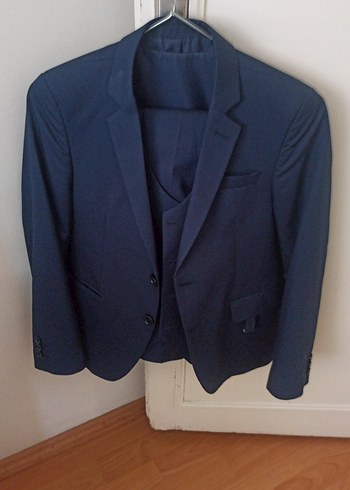 Erkek Klasik Lacivert Düğmeli Takım Elbise - Görsel 2