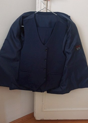 Erkek Klasik Lacivert Düğmeli Takım Elbise - Görsel 3