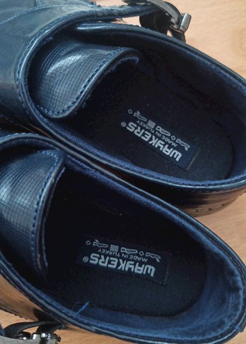 Erkek Çocuk Koyu Mavi Deri Tokalı Ayakkabı - Görsel 6