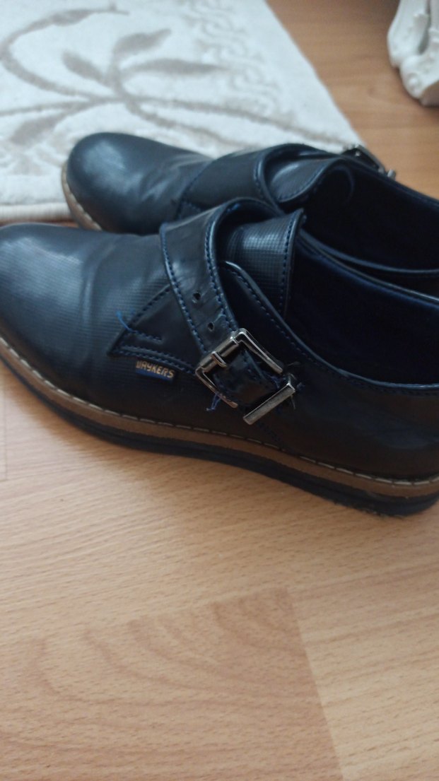 Erkek Çocuk Koyu Mavi Deri Tokalı Ayakkabı - Görsel 5