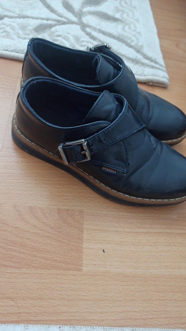Erkek Çocuk Koyu Mavi Deri Tokalı Ayakkabı - Görsel 2
