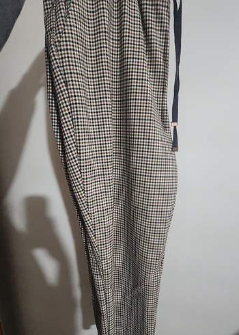 Kadın ekoseli kumaş pantalon. - Görsel 6