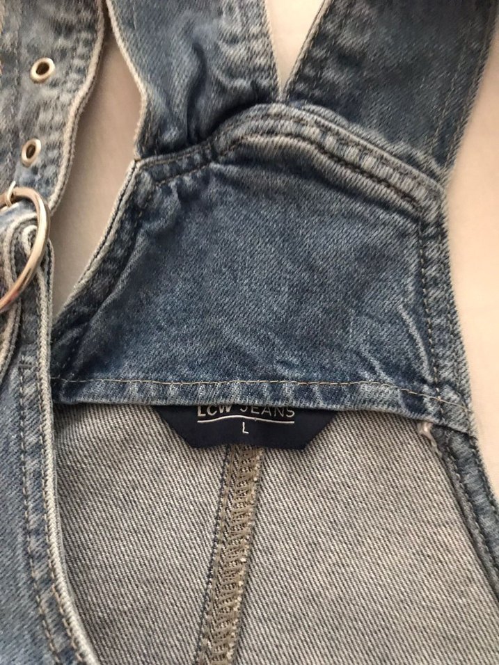 Tokalı Mavi Denim Slopet - Görsel 3