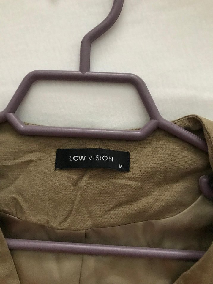 Düğmeli Haki Kadın Yelek - Görsel 2