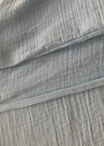 Mavi Pamuklu Bohem Tarzında Önden Bağlamalı Kadın Gömlek - Görsel 4