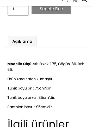 s Beden siyah Renk Tesettür Şık Takım - Birgül Bektaş