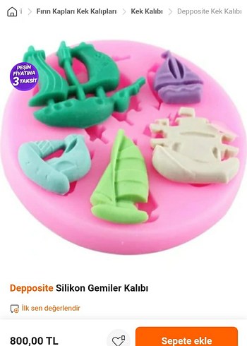 Beden Yelkenli Gemi Silikon Kalıp