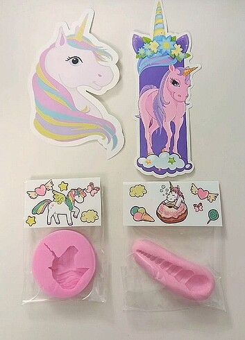 Unicorn temalı silikon kalıplar
