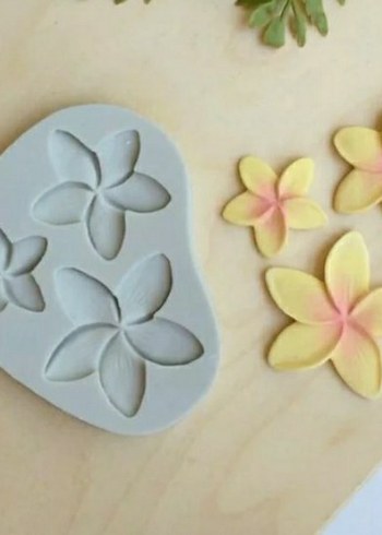 Plumeria çiçeğin silikon kalıbı