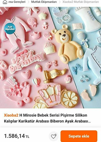  Beden beyaz Renk Bebek temalı silikon kalıbı