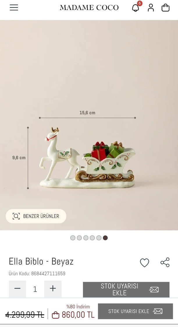 Yılbaşı geyik biblo - Görsel 2