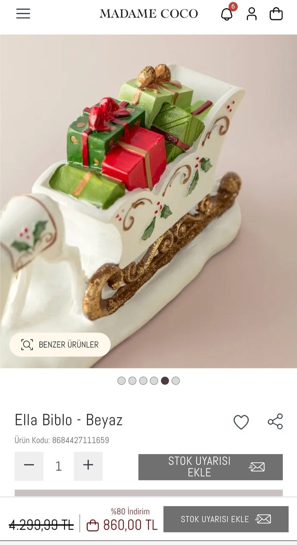 Yılbaşı geyik biblo - Görsel 3