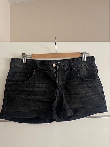 Pull and Bear Pull and Bear siyah kot şort