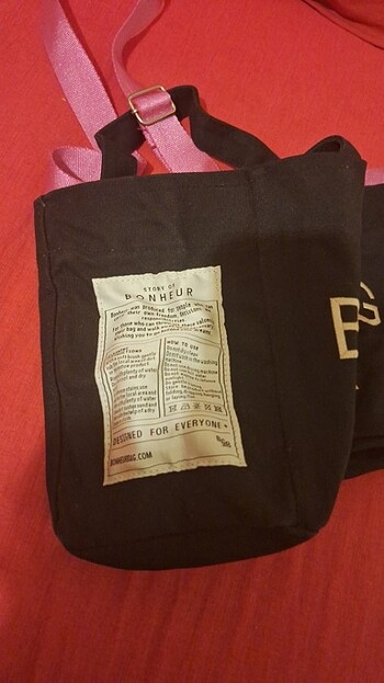 Beden The B+Bag bonhuer/ Çanta / siyah/ pembe