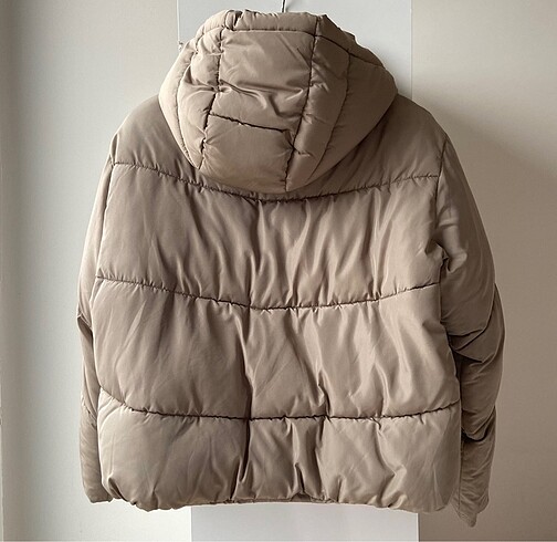 xs Beden camel Renk Zara Dore Kapüşonlu Şişme Mont
