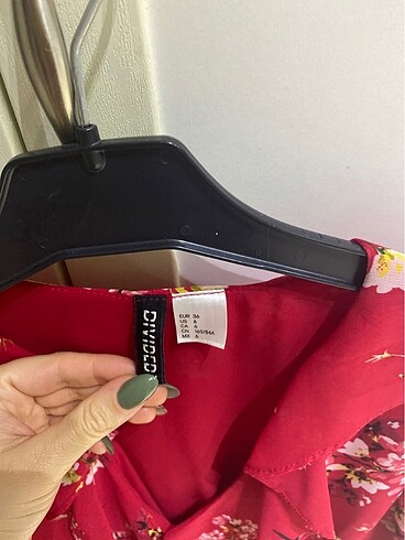 36 Beden H&m Çiçekli mini elbise