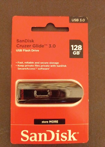 SanDisk Cruzer Glide 128GB USB 3.0 Flash Bellek