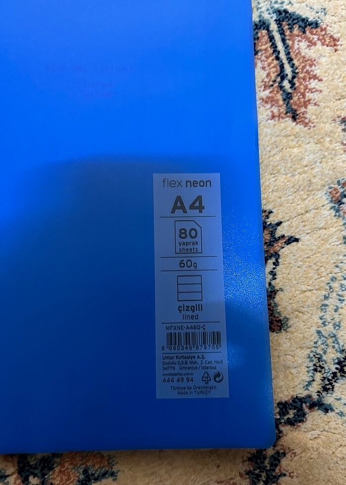 Çizgili A4 Spiralli Defter - Görsel 2