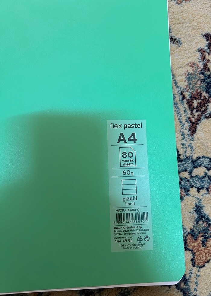 Çizgili A4 Spiralli Defter - Görsel 2