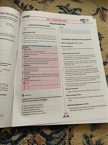 Soru Kalesi Yayınları Tyt-Ayt Tarih Konu Anlatım Föyleri - Görsel 3