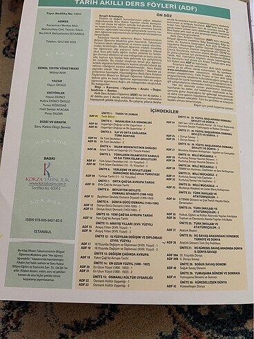 Soru Kalesi Yayınları Tyt-Ayt Tarih Konu Anlatım Föyleri - Görsel 2