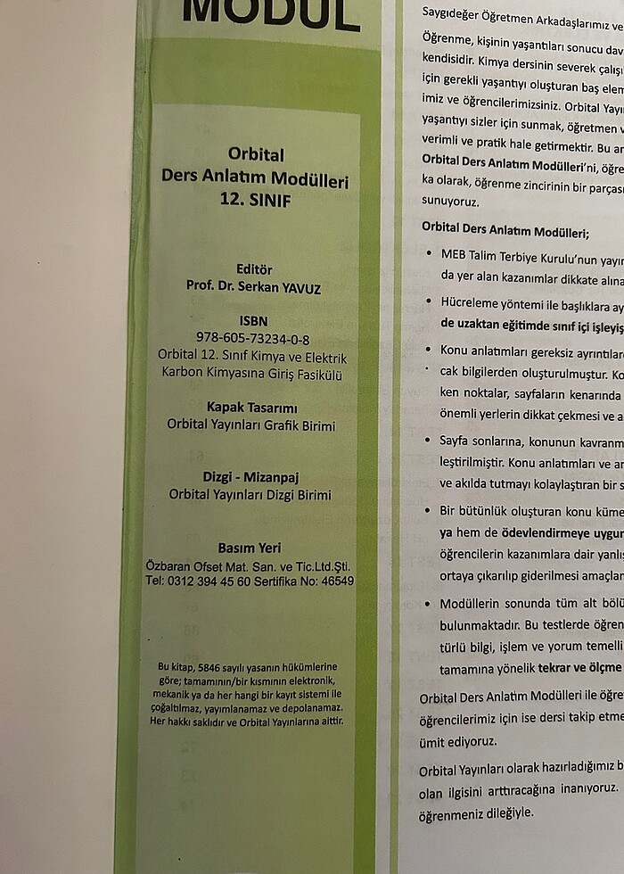 Orbital Yayınları Ders Anlatım Modülleri - Görsel 2