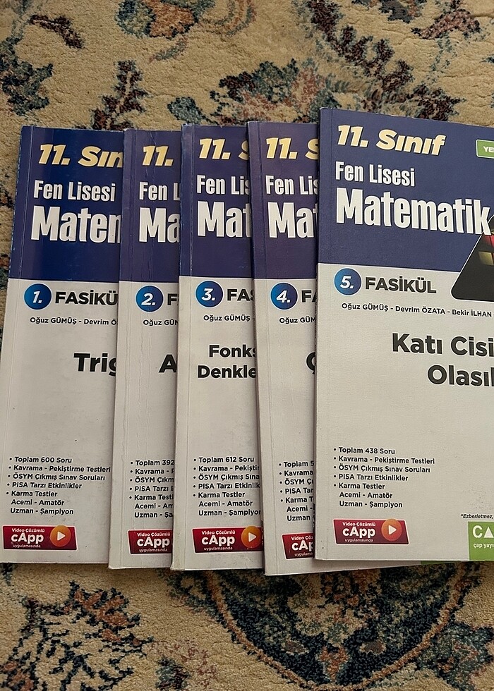 Çap Yayınları 11. Sınıf Fen Lisesi Matematik Seti - Görsel 2