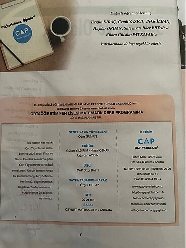 Çap Yayınları 10.Sınıf Fen Lisesi Matematik Seti - Görsel 3