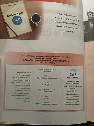 Çap Yayınları 9.Sınıf Fen Lisesi Fizik Seti - Görsel 3