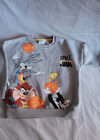 Gri Baskılı Erkek Çocuk Sweatshirt - Görsel 2